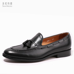 100 excellent vintage British men's shoes and set foot wind tassel loafer shoes Italy men's business suits Thirty-eight Dianyahei