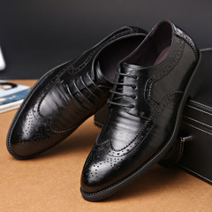 Men's casual shoes men's shoes size 45 Bullock 46 tide leather shoes 48 British carved 47 large business Thirty-eight 79716 black