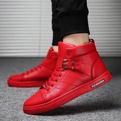 With the increase in winter warm cashmere shoes Korean youth trend ups all-match sports shoes men Thirty-nine 905 red flat bottom piece "single shoe"
