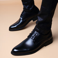 Winter leather shoes Thirty-eight black