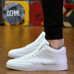 With the increase in winter cotton shoes shoes autumn shoes Korean leisure sports shoes shoes all-match male students Socks for standard size collection White Velvet