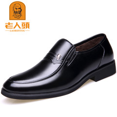 The men's dress shoes men's leather business in autumn and winter and warm cashmere increased leisure shoes. Thirty-eight Flat [single shoe with velvet]
