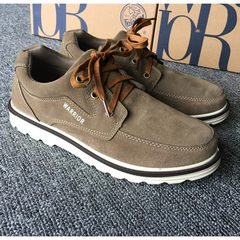 Warrior shoes 2017 spring and autumn shoes retro Korean men sports shoes mens shoes in youth Thirty-eight Khaki 3392 leather shoes size