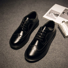 The British leisure shoes Bullock black frock breathable shoes Les shoes to neutral all-match tide in advance Thirty-eight Black 2 leather shoes code