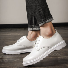 The British leisure shoes Bullock black frock breathable shoes Les shoes to neutral all-match tide in advance Thirty-eight White 6 leather shoes code