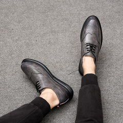 The winter with suede shoes nike Bullock male British black youth all-match shoes trend of Korean Students Thirty-eight gray