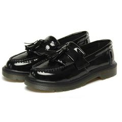 Japanese Harajuku lovers round British leather leisure tassel GD Quan Zhilong with small leather shoes loafer Thirty-eight Black tassels