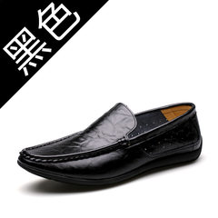 In the autumn of 2017 New England men shoes shoes Doug bright autumn soft matte pure soft bottom summer business personality Thirty-eight Black -26102