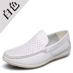 In the autumn of 2017 New England men shoes shoes Doug bright autumn soft matte pure soft bottom summer business personality Thirty-eight White -26102-2