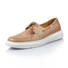 LYLE New England shipping men's leather shoes lace nubuck leather business casual shoes Doug lazy tide boat shoes Forty Camel