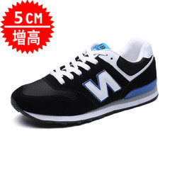 N autumn and winter with velvet shoes all-match couple trend of Korean sports shoes female students running shoes Thirty-eight N11 black blue increase