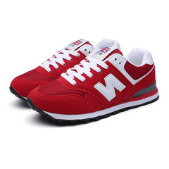 N autumn and winter with velvet shoes all-match couple trend of Korean sports shoes female students running shoes Thirty-eight 510 red ordinary money