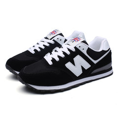 N autumn and winter with velvet shoes all-match couple trend of Korean sports shoes female students running shoes Thirty-eight 510 black and white ordinary money