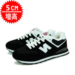 N autumn and winter with velvet shoes all-match couple trend of Korean sports shoes female students running shoes Thirty-eight 520 black and White Velvet increase