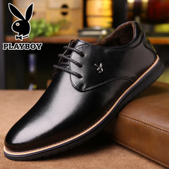 Playboy in autumn and winter, men's business suits, leather shoes, men's shoes, British casual shoes, rising tide Thirty-eight 77799 Black Cashmere