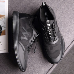 Our men's men's leisure sports shoes in autumn and winter with new running shoes in cashmere shoes increased trend Thirty-eight Black increase