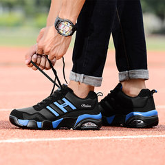 Autumn and winter sports leisure shoes new boys running shoes and cotton increased trend of Korean men warm shoes 39 [collection socks] 520 black blue single shoes