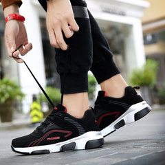 Autumn and winter sports leisure shoes new boys running shoes and cotton increased trend of Korean men warm shoes 43 [collection socks] 8816 black shoes