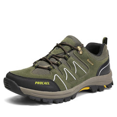 Camel outdoor leisure sports shoes shoes delta autumn slip waterproof hiking shoes travel shoes hiking hiking Thirty-six 1756 army green