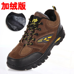 Winter cotton shoes and casual shoes and outdoor hiking shoes field jogging shoes sports shoes slip shoes shoes Forty-three Dark brown