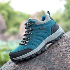 Luo Tuo outdoor leisure shoes autumn men's wear non slip sport shoes waterproof hiking shoes travel shoes in winter Thirty-eight G1520 blue