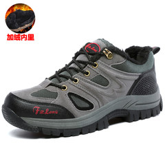 Outdoor climbing shoes men's leisure sports shoes shoes breathable running autumn winter warm with male cashmere Thirty-eight Grey shoes 670