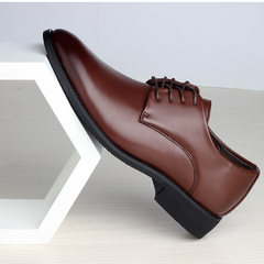 Winter Youth dress shoes with velvet suit male black lace up the Korean business men's casual shoes. Thirty-eight Dark brown