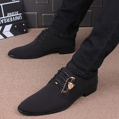The man pointed shoes trend of Korean business casual dress shoes for men in spring and autumn black cloth Forty-one 1335-1 black cloth
