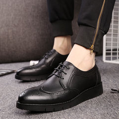 2017 Korean winter men's casual shoes men in business suits young British lace wedding shoes tide. Thirty-nine Bullock common