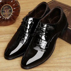 The British male Korean youth pointed shoes lace velvet 2017 new men's shoes and shoes business suits Thirty-eight 688-C plus velvet