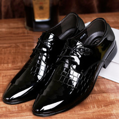 The British male Korean youth pointed shoes lace velvet 2017 new men's shoes and shoes business suits Thirty-eight 688-C