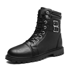 Autumn and winter boots Martin male British snow boots and work shoes cotton shoes men boots in Adidas high Forty-three black