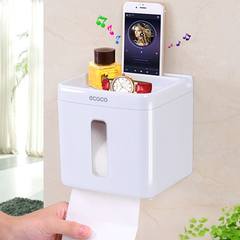 Double eleven promotion creative wall paper towel box, toilet free punch paper towel rack, hanging paper roll rack waterproof Coral red