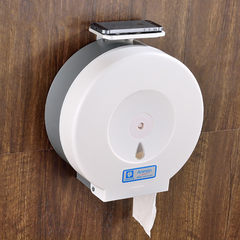 Creative paper towel box winding toilet paper holder large restaurant toilet waterproof box paper towel tube Mobile phone holder ultimate white