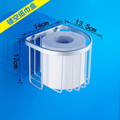 The box on the shelf box toilet paper towels toilet box creative space aluminum winding free punch Toilet paper basket [].