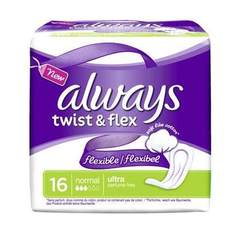 Germany Always Twist &amp Flex cotton soft no wing sanitary napkin 16 pieces
