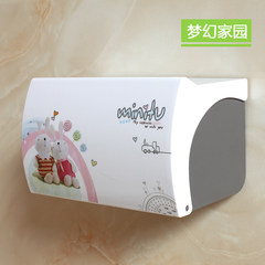 Free toilet paper towel box toilet paper box plastic perforated bathroom toilet paper holder waterproof roll carton box Dream home 21cm send to strengthen sticky nails, free punching
