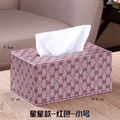 A grand high-end household manual paper towel box European cortex winding creative napkin box trumpet Star Red