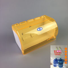 厕所卫生间纸巾盒 创意家用可爱免打孔卷纸架 欧式塑料防水厕纸盒 橙色（升级免钉魔力贴）免打孔款