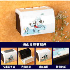 Toilet roll holder toilet toilet paper box Restroom hanging paper towel box carton paper tube free perforated basket Cartoon dog 20CM