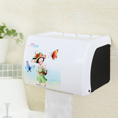 Toilet roll holder toilet toilet paper box Restroom hanging paper towel box carton paper tube free perforated basket 20CM in love