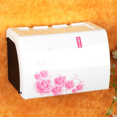 Toilet roll holder toilet toilet paper box Restroom hanging paper towel box carton paper tube free perforated basket Rose about 20CM