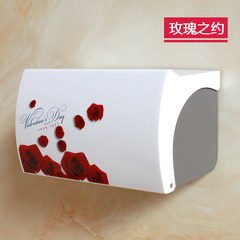 The circular wall type hotel box Restroom towels toilet paper towel box waterproof paper tube paper box. About the rose (3M strong stickers)