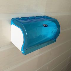 Toilet paper towel box free draw roll paper toilet paper box waterproof box toilet paper rack Blue +l screw