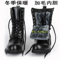 Martin leather boots, men's spring leather boots Thirty-eight Winter [hair] black