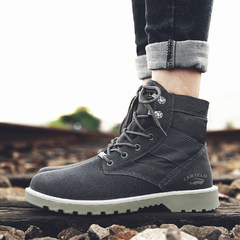 Martin male male winter boots boots casual shoes shoes fashion warm desert boots high boots shoes Bangjun tooling Forty-three 905 high grey