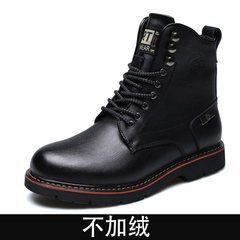 Special offer every day in winter Martin male leather boots British style high shoes with cashmere boots boots boots tide in. Forty black