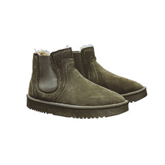 Men's and women's stores, winter high boots, men's boots, Korean trends, Martin shoes, Martin boots, lovers' boots, shoes Forty-three Army green
