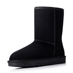 Official version of the classic leather snow boots new edition thickened middle tube 5825 thermal wo black 35 