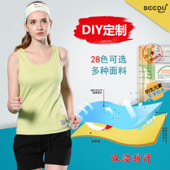 [customized] sleeveless sports leisure suit summer quick dry outdoor running suit women`s wear whole green s. 
